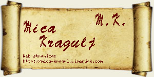 Mića Kragulj vizit kartica